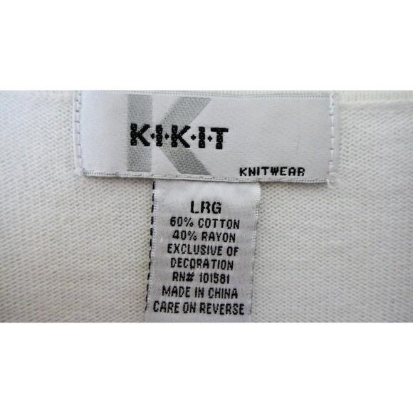 KIKIT SEQUIN SWEATER, IVORY, SIZE L - Picture 5 of 9